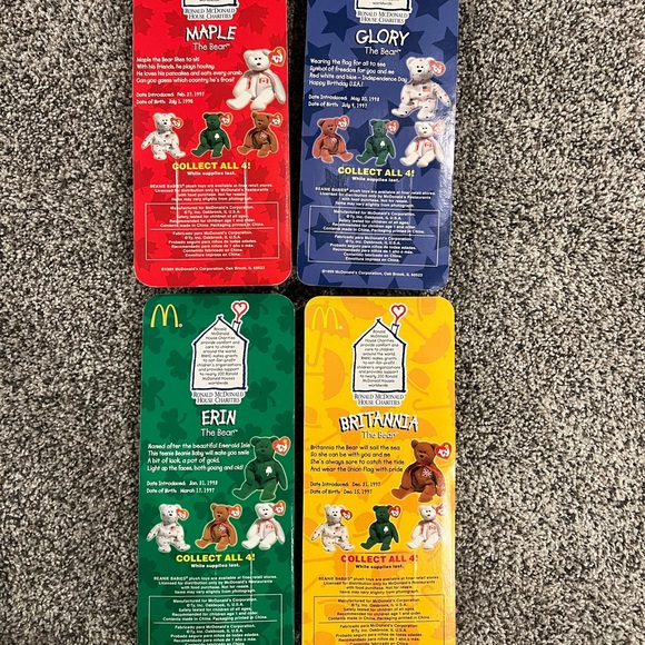 McDonalds beanie babies set of 4 bears - Picture 4 of 4
